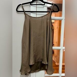 Show Me Your MuMu spaghetti strap brown camisole top sz M